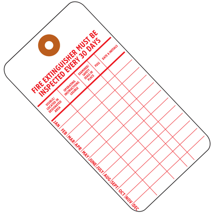 Fire inspection tag by Custom Made Boxes
